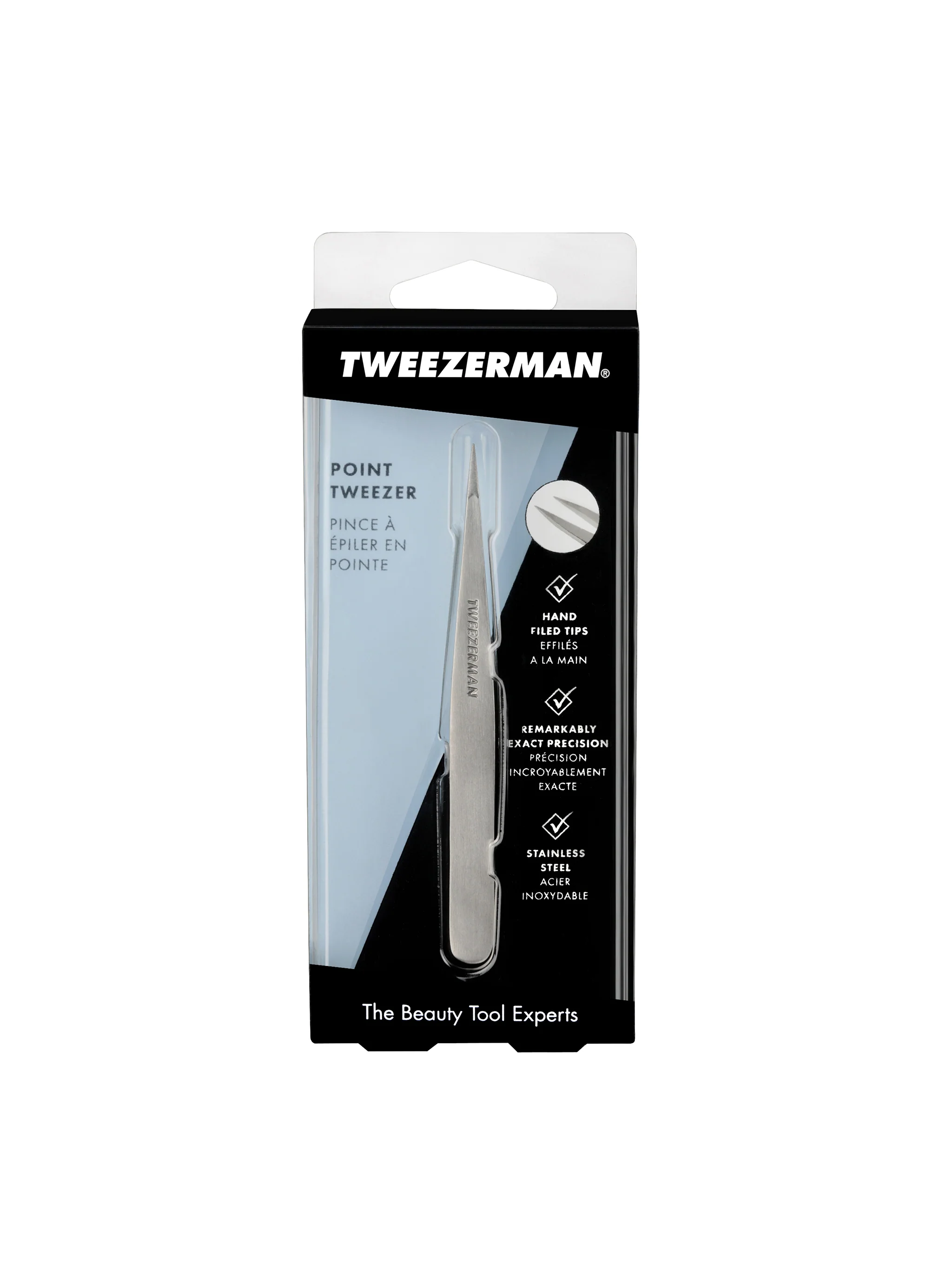 Point Tweezer Classic Stainless Steel - Image 4